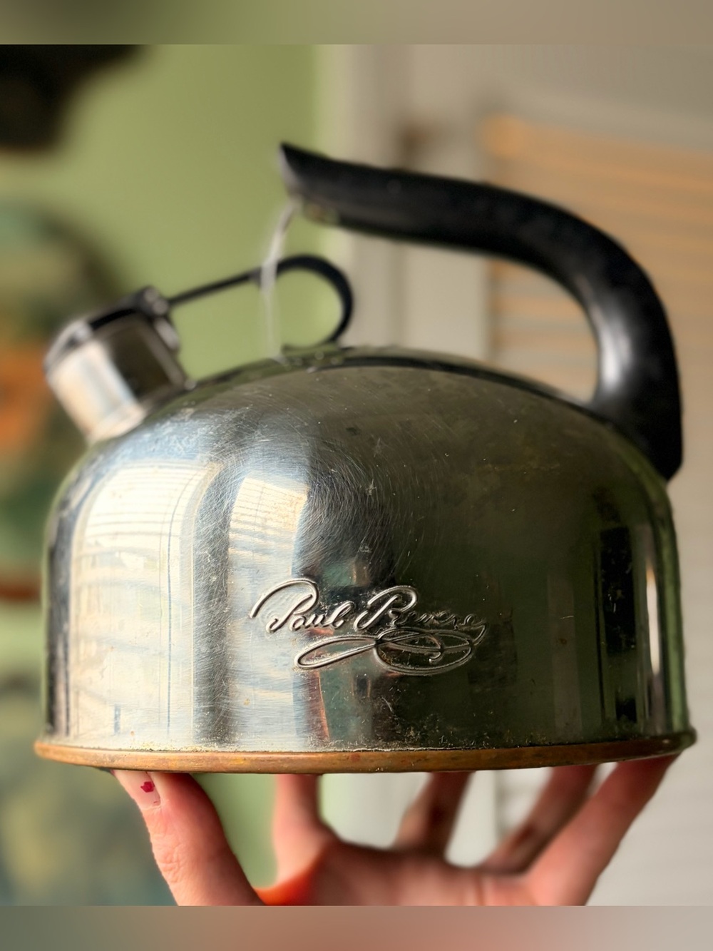 Revere Ware Vintage Metal Whistling Tea Kettle Kitchenware